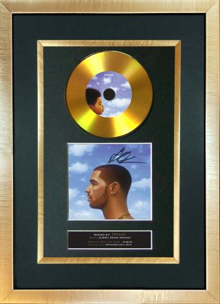 161 Gold Disc Drake Nothing Was The Same Album Signed Autograph Mounted Repr