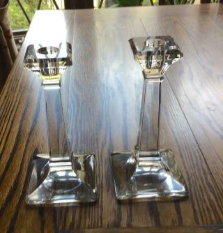 Heisey 21 Aristocrat 7 " Candlesticks Marked H With Buy It Now