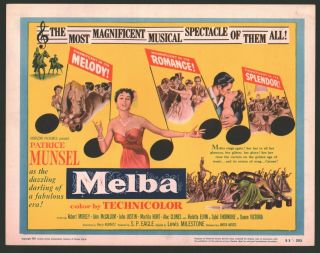 Melba Lobby Card (veryfine) 1953 Patrice Munsel Movie Poster Art 296