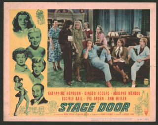 Stage Door Lobby Card (verygood -) 1953 Ginger Rogers Movie Poster Art 285