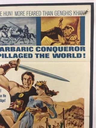 SWORD OF CONQUEROR Movie Poster (VeryGood) One Sheet 1962 Jack Palance 3905 3