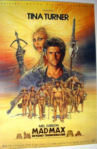 Mel Gibson And Tina Turner In “mad Max Beyond Thunderdome” Album Promo Poster