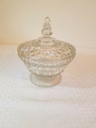 Wexford Candy Dish And Lid Anchor Hocking Pedestal; Vintage,  7 3/4 " ;