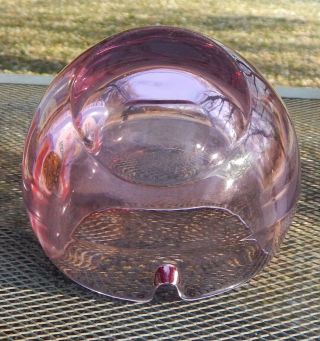 Viking Glass Thistle Orb Ashtray Made 1969 5