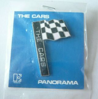 The Cars Panorama Vintage Promo Lapel Pin On Card Elektra Records