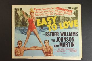 1953 Easy To Love Movie Lobby Title Card Esther Williams