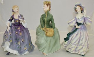 Royal Doulton Pottery Nicola,  Grace And Grand Manner Porcelain Figurines