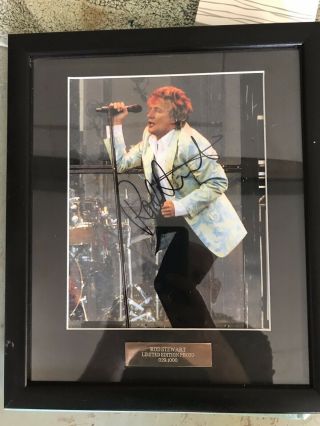 Rod Stewart Signed 10x8 Framed Photo Autograph Display Music Memorabilia