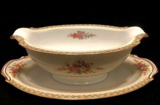 Noritake China Gravy Boat W/attached Underplate Occupied Japan Ransdell 3004
