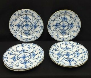 6 Royal Bayreuth Tettau Germany 5 3/4 " Blue Onion Side Or Bread Plates 1885 - 1902