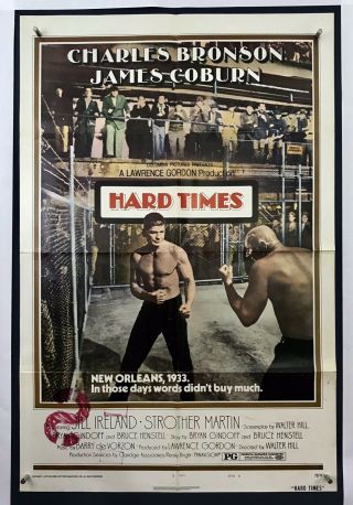 Hard Times Movie Poster (fair) One Sheet 1974 Charles Bronson James Coburn 4162