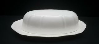 Mikasa Antique White Covered Butter Dish