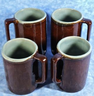 4 Country Fare John B Taylor Zanesville / Carbone Stoneware 4 1/2 " Mugs