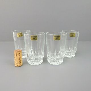 Set Of 4 Vintage Arcoroc France " Lancer " Flat Juice Drink Glasses 5 Oz