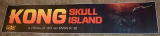 Kong Skull Island Imax 3d Mylar Banner Movie Theater Poster Large 5x25 Light Box