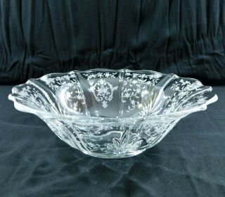 1930’s Fostoria Crystal - Navarre Clear - Baroque 11.  5” Flared Bowl 2 Available