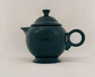 Fiestaware Large Teapot Juniper 44 Oz.  Hlc Fiesta Usa Blue Green Tea Pot W/ Lid