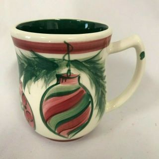 Gail Pittman Christmas Yuletide Coffee Mug Cup Holiday Memories Vtg 95 Ornaments
