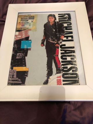 Michael Jackson Bad World Tour Programme And Wembley Stadium Ticket 1988