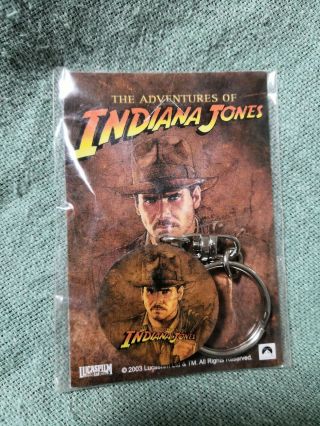 Rare The Adventures Of Indiana Jones Promo Keychain 2003 Japan Lucasfilm