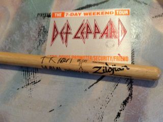 Rick Allen Def Leppard 7 Day Weekend Tour Drumstick/ Pass