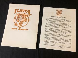 Flavor Unit Mcs ‘roll Wit Tha Flava’ 1993 Press Release - - Treach/queen Latifah