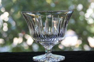 Waterford,  Irish Crystal Cranberry Sauce Footed Bowl,  " Wynnewood ".  Signed