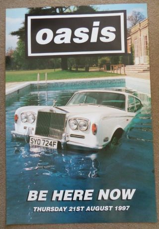Oasis Be Here Now 1997 Promo Poster.