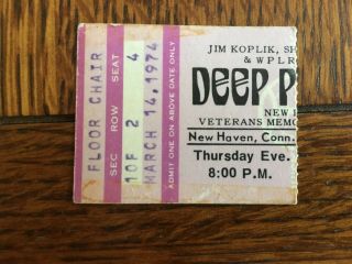 Deep Purple Ticket Stub 1974