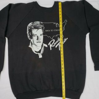 Vintage Randy Travis Back to Country 1980 ' s 80 ' s Tour Sweater Sweatshirt C19 5