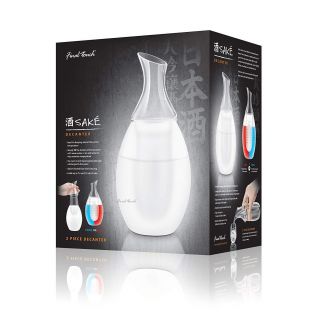 Final Touch Saké Decanter Bottle Double Chambered Glass Japanese Warm Cold Sake