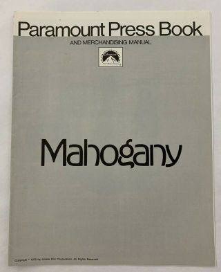 Mahogany Pressbook 1975 6 Pages 11x14 Movie Poster Art Diana Ross 1230
