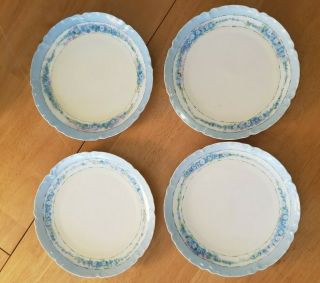 Limoge Haviland Set Of Four French Hand Painted Desert Plates