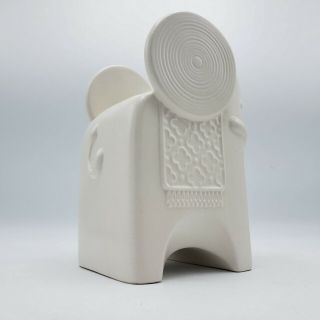 Wonderful Jonathan Adler White Elephant Sculpture Planter Vase 7.  5 