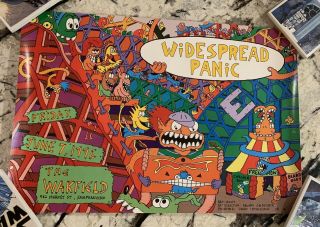 Vintage 1996 Widespread Panic Concert Poster Bill Graham Warfield San Francisco