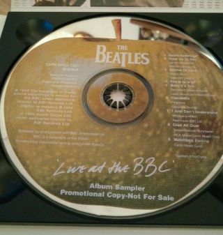 Beatles ' Live at The BBC ' Promo Album Sampler CD & Retail Point of Display 7