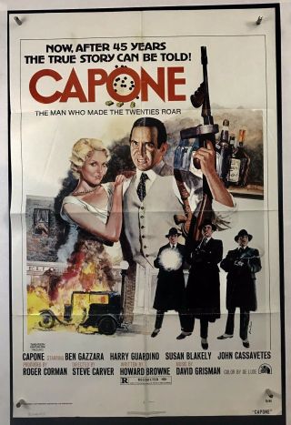Capone Movie Poster (good, ) One Sheet 1975 Chicago Mafia Ben Gazzara 3748