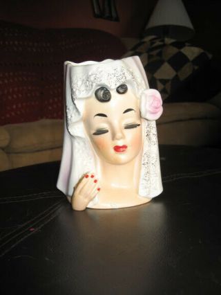Very Rare Costume Ladies Head Vase