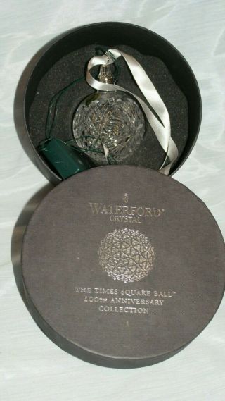Waterford Crystal Times Square Ball 2008 Ornament W Led Light 100th Anniversary