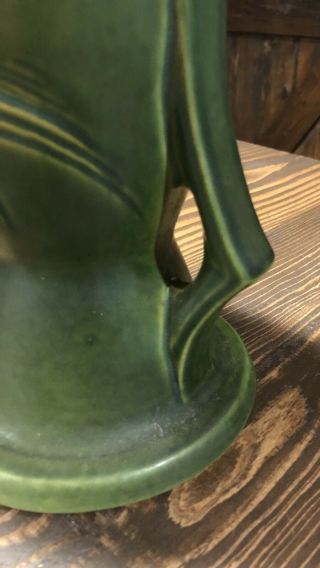 Vintage Roseville Pottery Green Snowberry Vase 1V2 - 12 4