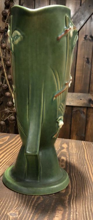 Vintage Roseville Pottery Green Snowberry Vase 1V2 - 12 5