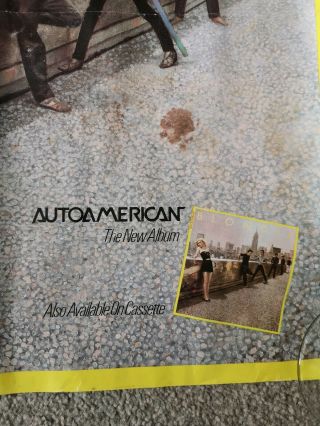UK Promo Poster For BLONDIE (Debbie Harry) Release of AUTOAMERICAN 1980 2
