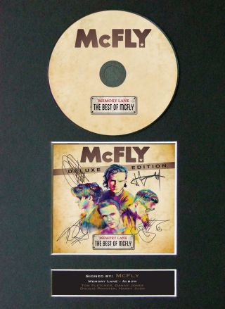 Mcfly Memory Lane Album Signed Cd Mounted Autograph Photo Prints A4 18