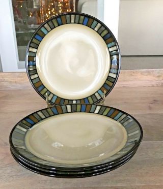 Set Of 4 Sonoma Life,  Style Vallejo Blue 8 3/8 " Lunch/salad Plates