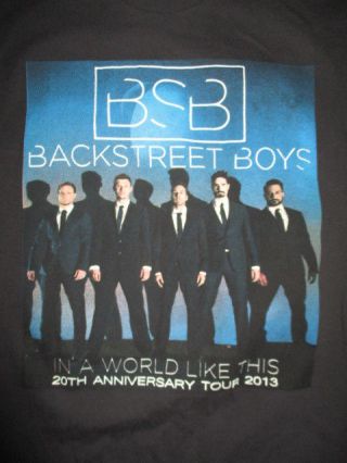 2013 20th Anniv Backstreet Boys " In A World Like This " Concert Tour (md) T - Shirt