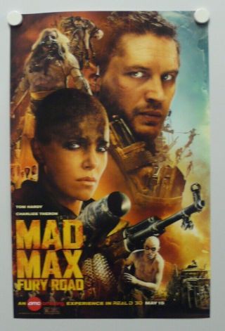 Mad Max Fury Road Real D 3d May 15 2014 Tom Hardy,  Charlize Theron - Mini Poster