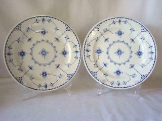 2 Vintage Ironstone Denmark Blue 10 " Dinner Plate,  England,  Furnivals