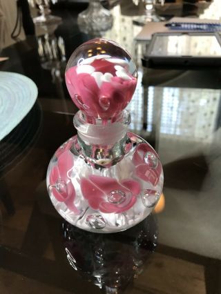 Vintage St Clair Pink Flora Perfume Bottle (ag047)