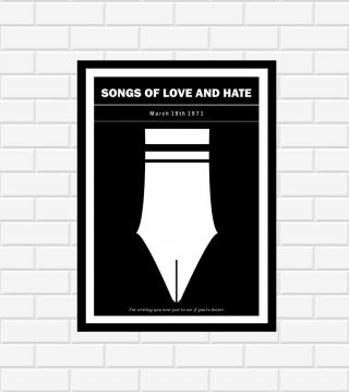 Leonard Cohen Songs Of Love And Hate Poster