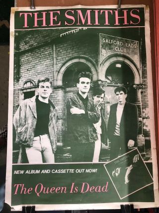Vinatge The Smiths The Queen Is Dead Poster Morrisey Wave Modern Rock